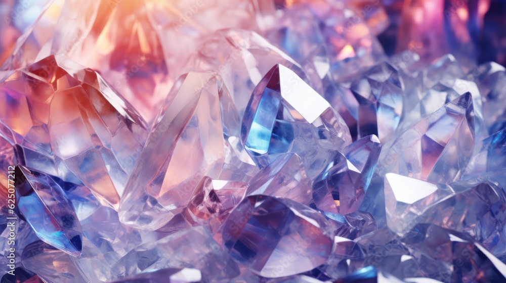 Abstract textured background with crystals. Shiny amethyst and quartz minerals Abstract textured background with crystals. Shiny amethyst and quartz minerals