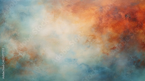 Abstract colorful grunge background with textured oil or acrylic brush strokes