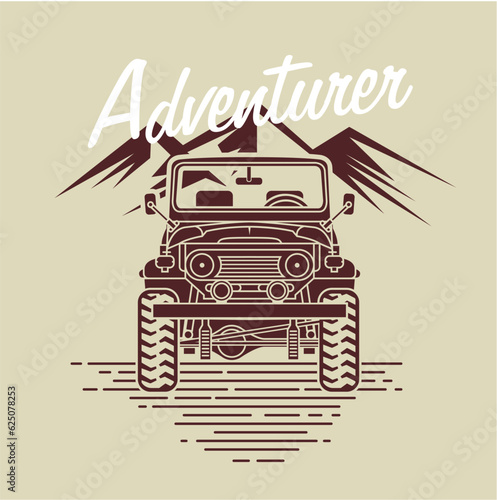 4x4 Thrills: Offroad Truck Vector Illustration