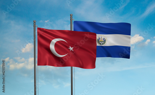 Salvador and Turkey flag