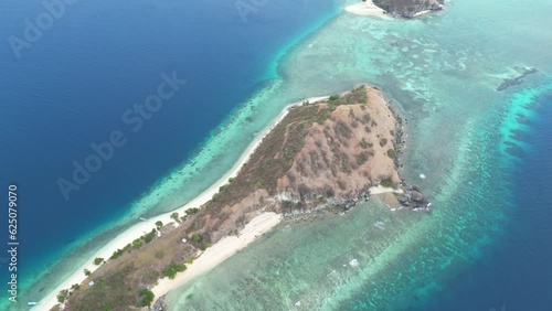 an aerial view of an island in the 17 island national park photo