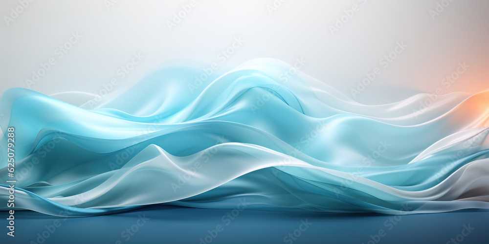 Obraz premium Abstract white blue Flow Background.