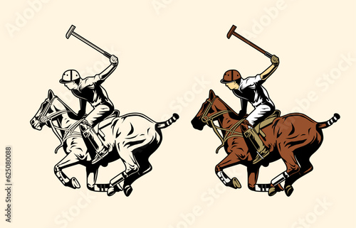 polo rider vector illustration