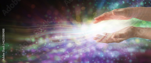 Photography Magical Energy Healing Hands Sensing healing vibes - ethereal multi coloured bac