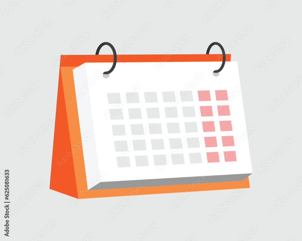 spiral calendar. Vector illustration Stock Vector | Adobe Stock