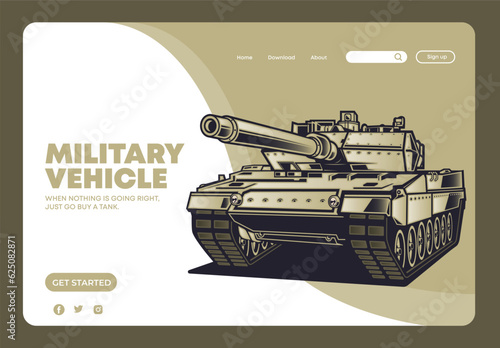  military tank vehicle website template