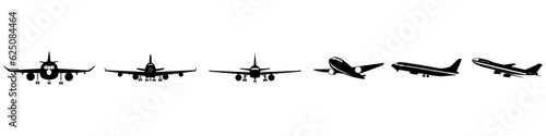 Airplane icon vector set. Aircraft illustration sign collection. plane symbol or logo.