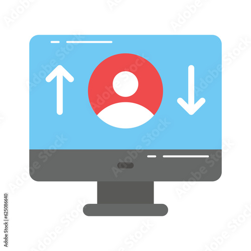 Check this carefully crafted icon of user data syncing in modern flat style