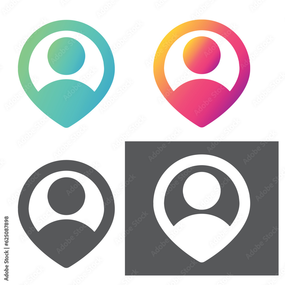 Location people icon, vector, sign. Location people icon, vector, sign.