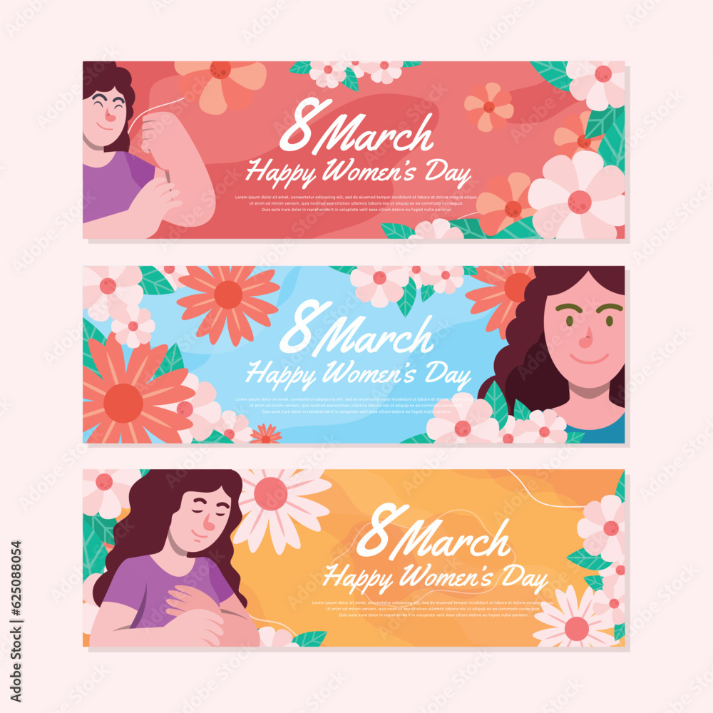 Happy Women's Day Banner Design