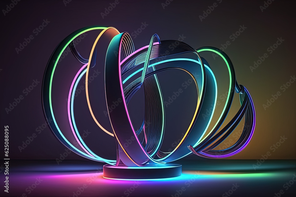 abstract neon wallpaper, colorful fantastic background, glowing in the