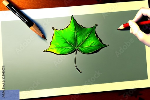 fallen leaves. Generative AI