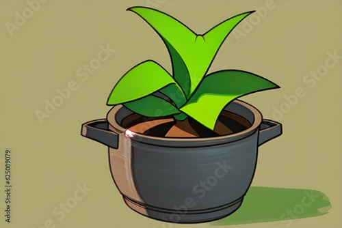 plant in pot. Generative AI