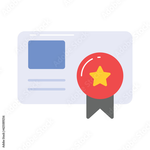 Check this creatively designed vector of certificate in trendy style, premium icon