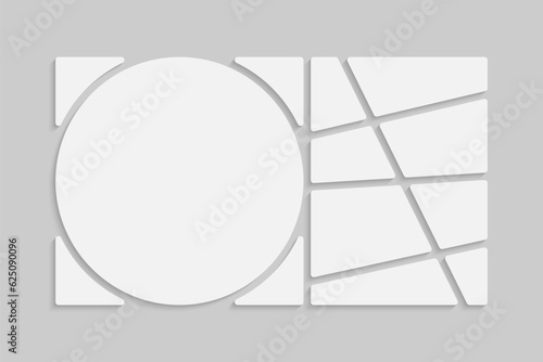 Template collage of nine frames, images, photo