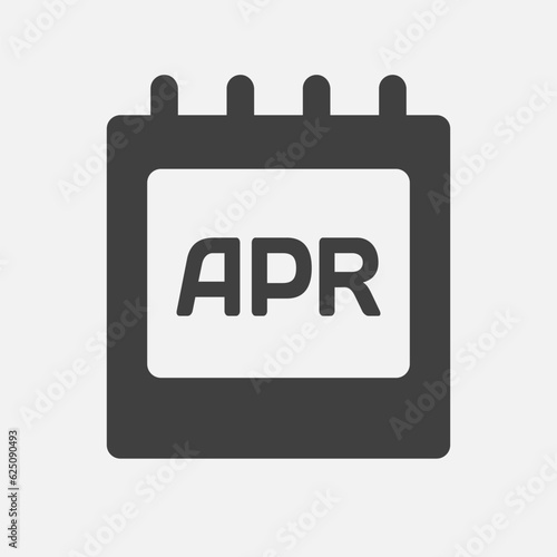 Vector template icon page calendar month April