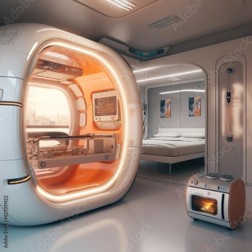 Capsule type apartment, high technology