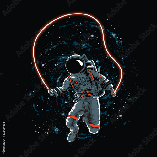 astronaut playing in space