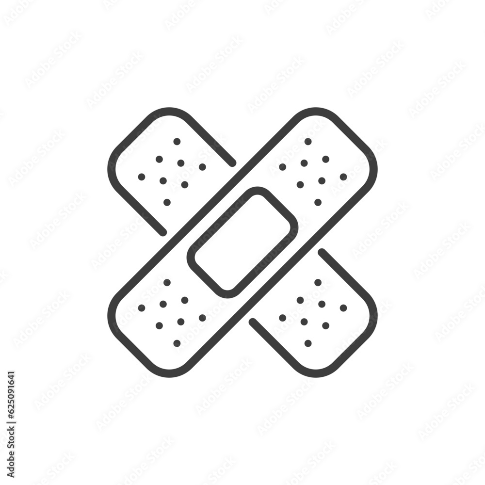 band aid line icon vector black and white band aid line icon vector black and white