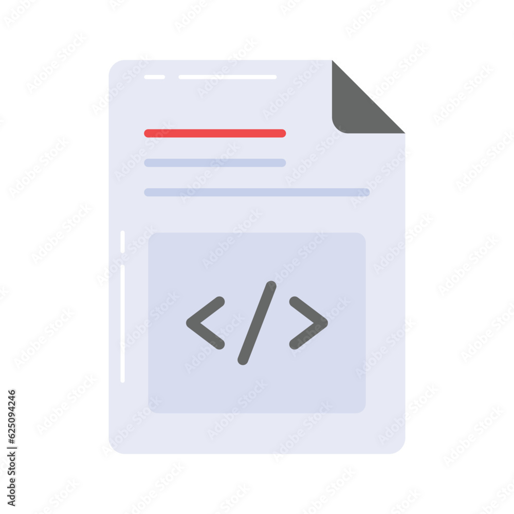 Coding on sheet showing vector of coding in modern style Coding on sheet showing vector of coding in modern style