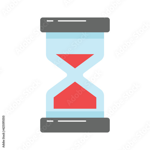 An icon of hourglass in modern flat style, customizable vector