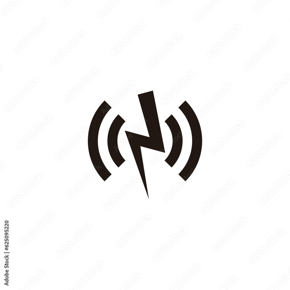 letter n flash signal logo vector letter n flash signal logo vector