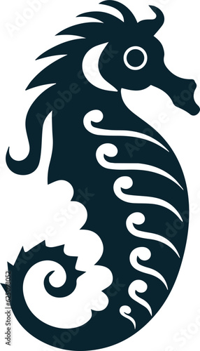 Seahorse silhouette icon 1
