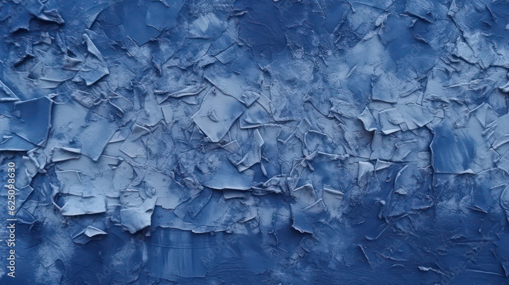 blue cracked paint wall background
