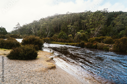 Wide angle Ronny Creek in Cradle Mountain, Tasmania, Austrlaia