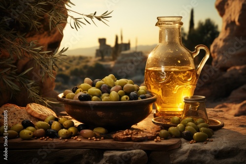 Harvest of olives, olives and olive oil closeup, olives closeup, olive oil closeup, harvest of olive oil, olives and olive oil stock photo