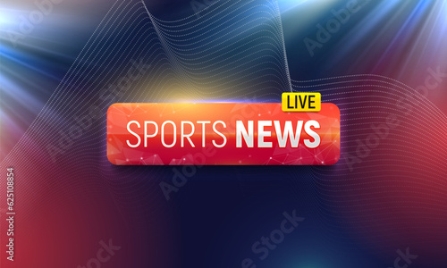 Sports news background. Vector template for your design.