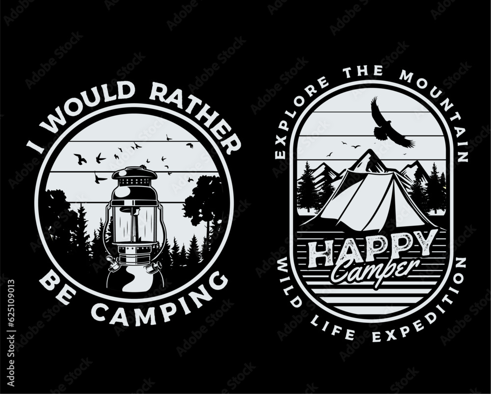 Obraz premium black and white vector illustration adventure