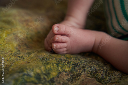baby feet in bed
