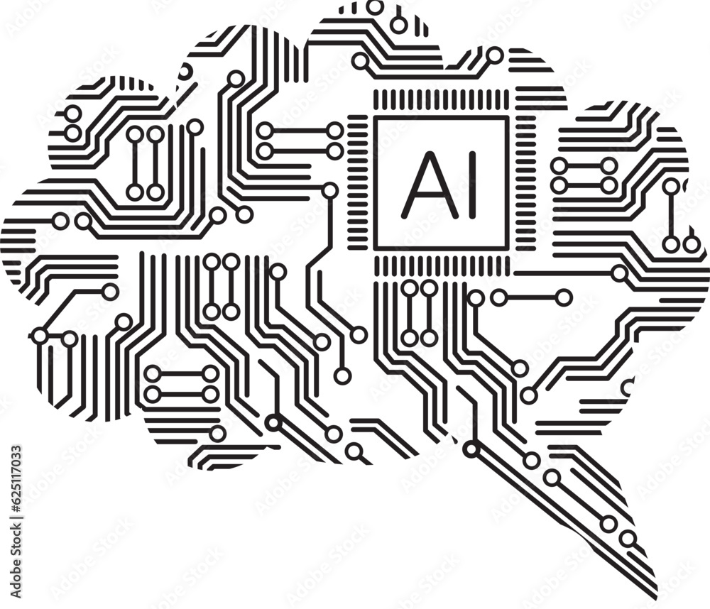 AI image brain vector AI image brain vector