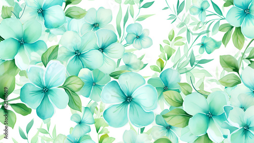 flowers_seamless_botanical_watercolor_floral_background © makna
