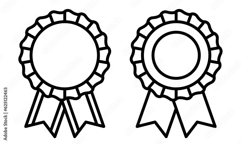 Medal. Black vector flat icon isolated on white background.