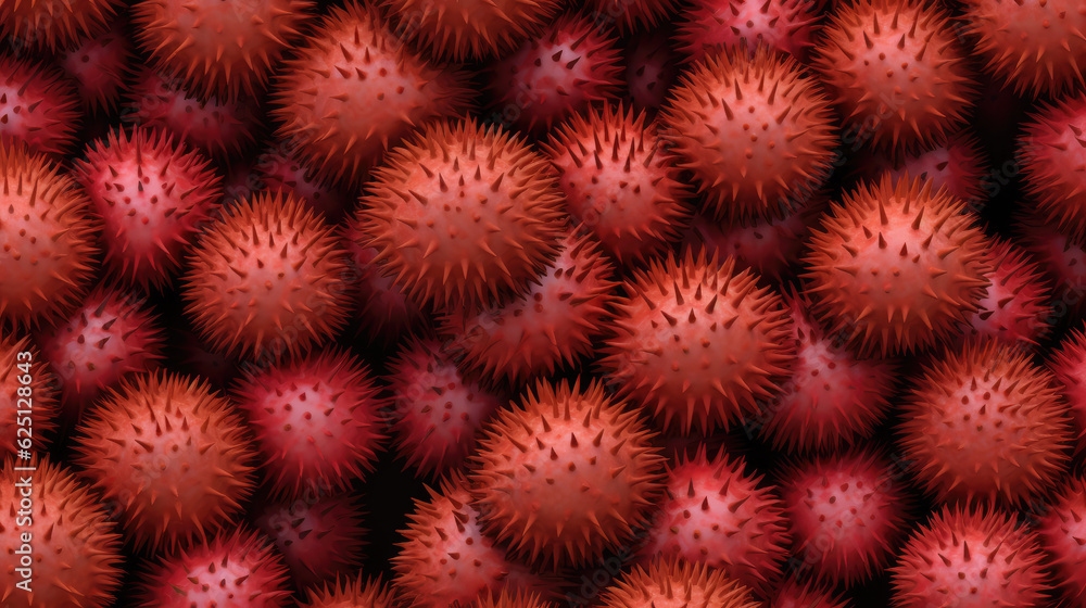 Rambutan texture pattern AI Generative Rambutan texture pattern AI Generative