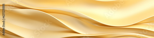 long golden lines on white smooth abstract silk background. Generative AI