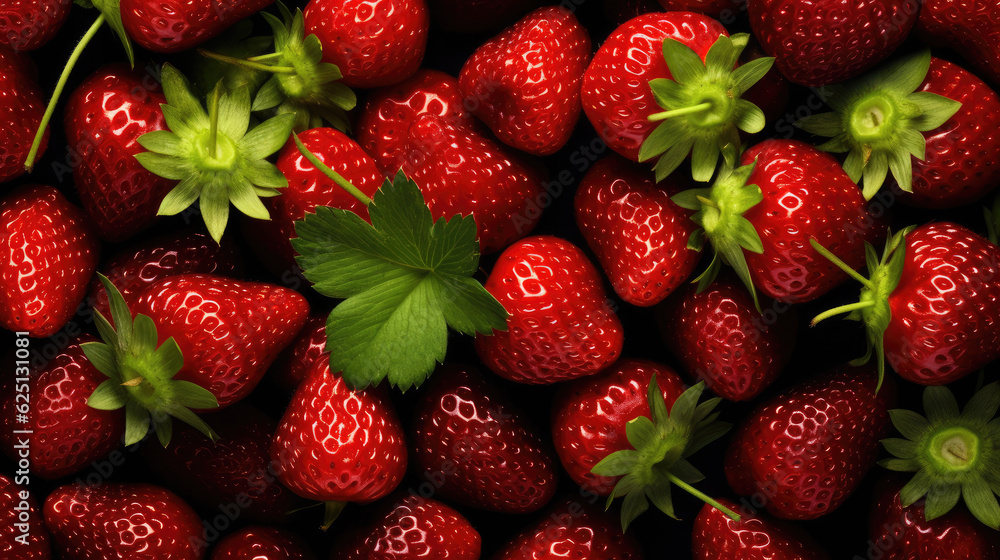 Strawberries texture pattern 2d AI Generative Strawberries texture pattern 2d AI Generative