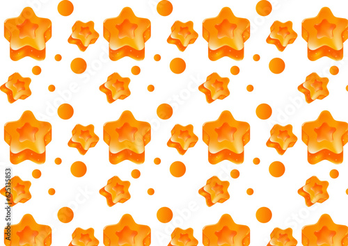 Seamless Colorful Gummy stars Jelly Candies Background. Sweets Vector Pattern.