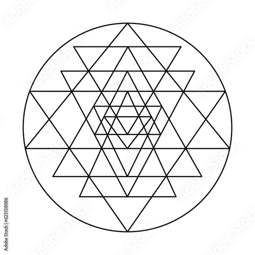 yantra. Scared Geometry Vector Design Elements. This is religion, philosophy, and spirituality symbols. the world of geometry with our intricate illustrations.