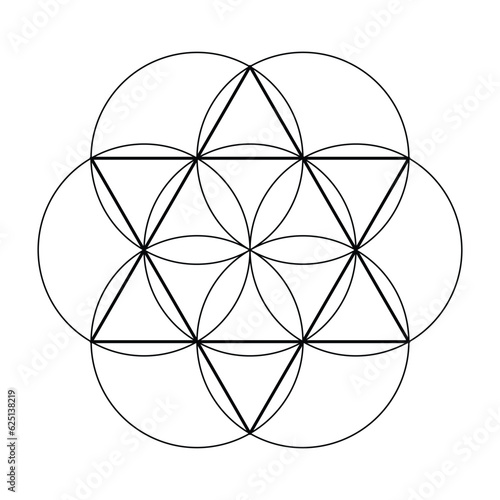 Circle  Star graph. Scared Geometry Vector Design Elements. This is religion, philosophy, and spirituality symbols. the world of geometry with our intricate illustrations.