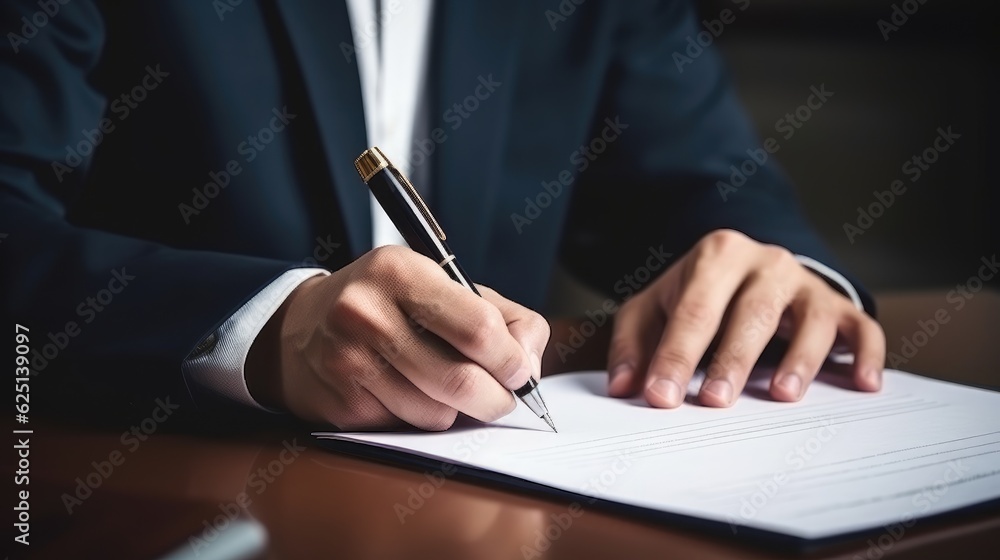 This comprehensive stock image depicts a businessman in the process of quality document control and project management. With elements like a pen, tick, correct sign, and checkbox This comprehensive stock image depicts a businessman in the process of quality document control and project management. With elements like a pen, tick, correct sign, and checkbox