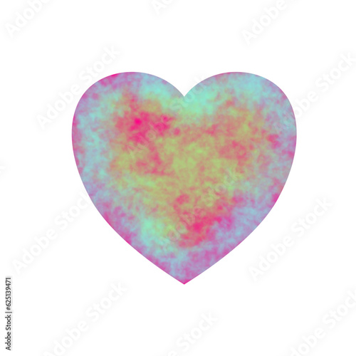 Abstract Art Painting in colorful Love and Heart, Suitable for Wall Painting Illustration.