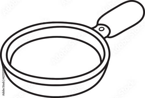 frying pan kitchenware cartoon doodle kawaii anime coloring page cute illustration drawing clip art character chibi manga comic