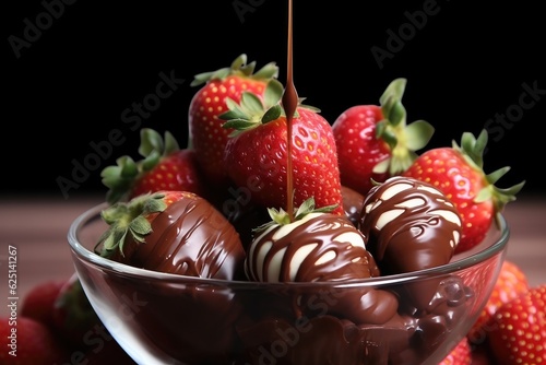 Chocolate and strawberries, Chocolate mixed Sauce.