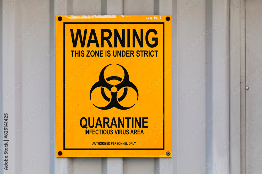 Εκτύπωση καμβά Warning, this zone is under strict quarantine