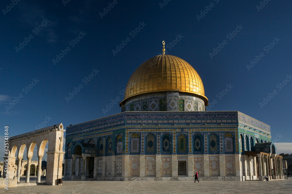 Obraz premium Dome of the Rock on the Temple Mount of the Old City of Jerusalem