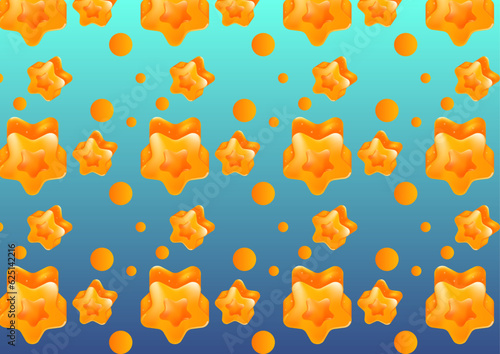  Seamless Colorful Gummy stars Jelly Candies Background. Sweets Vector Pattern.