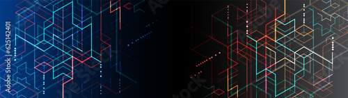 Digital technology and engineering background.